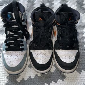 Boys Orange and Black Nike Air Jordans + Bonus shoe!